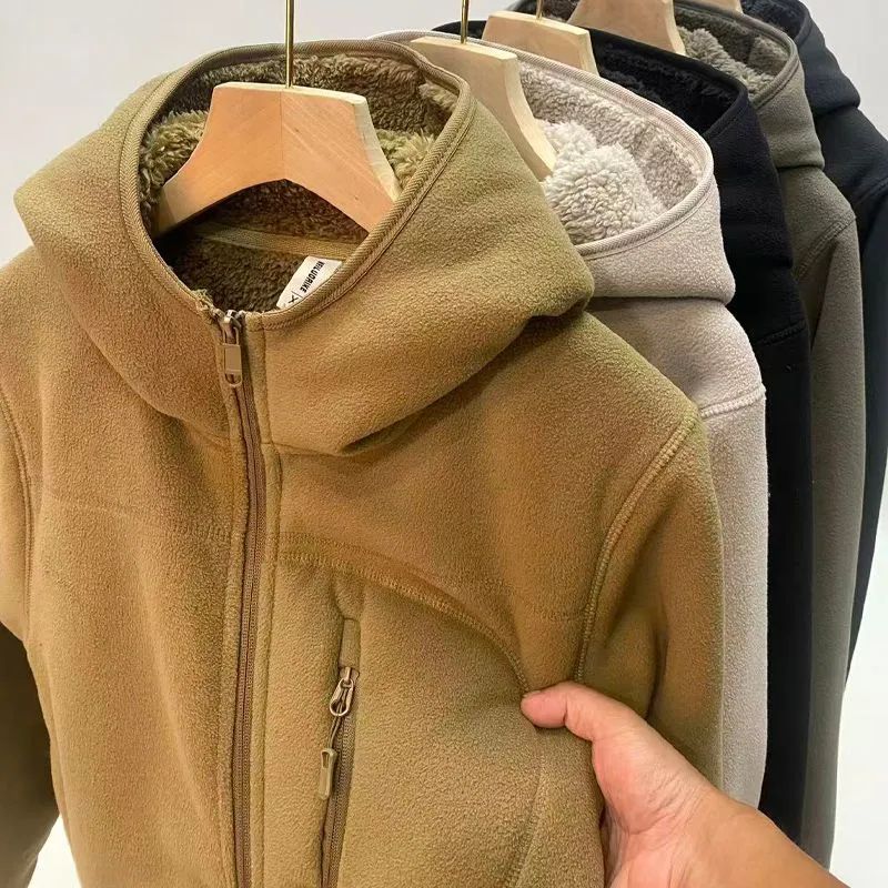 Sherpa Jacket Fleece - Winter Thickened Fleece Sherpa Jacket Men