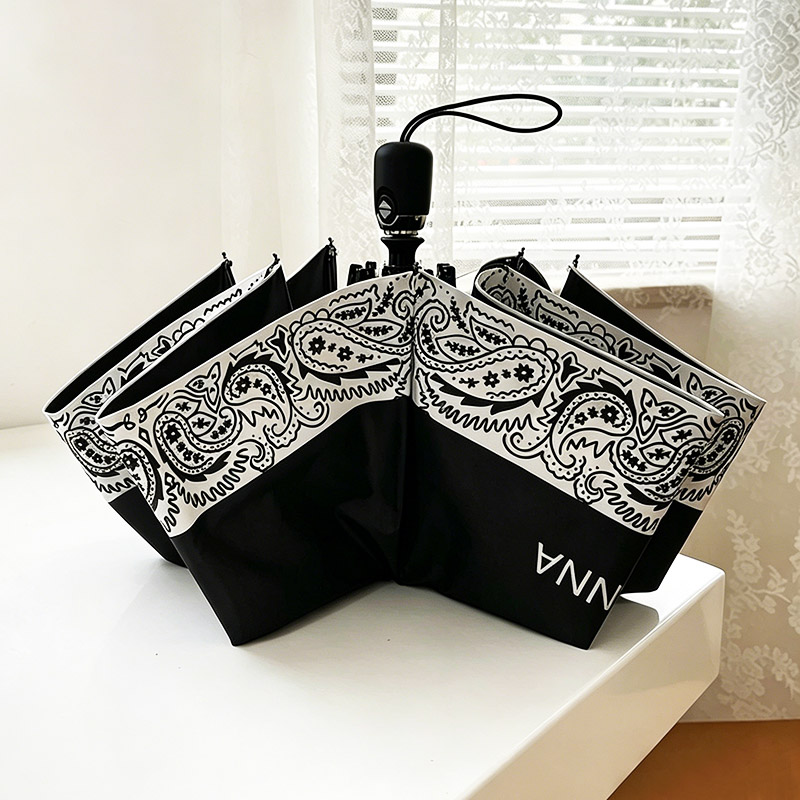 Men'S Fashion Umbrella - Fashion Paisley Flower Pattern 3 Fold