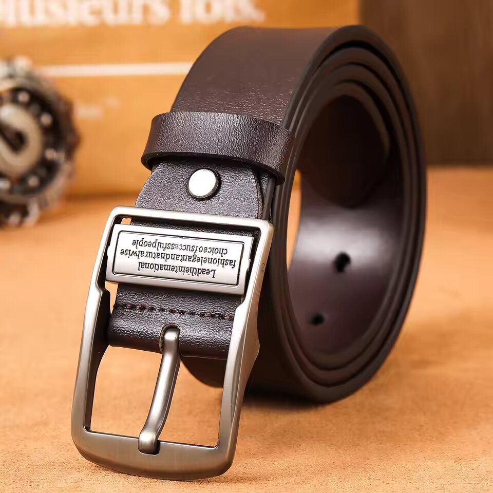 Leather Belt Braided - New Leather Cowhide Men's Belt Fashion