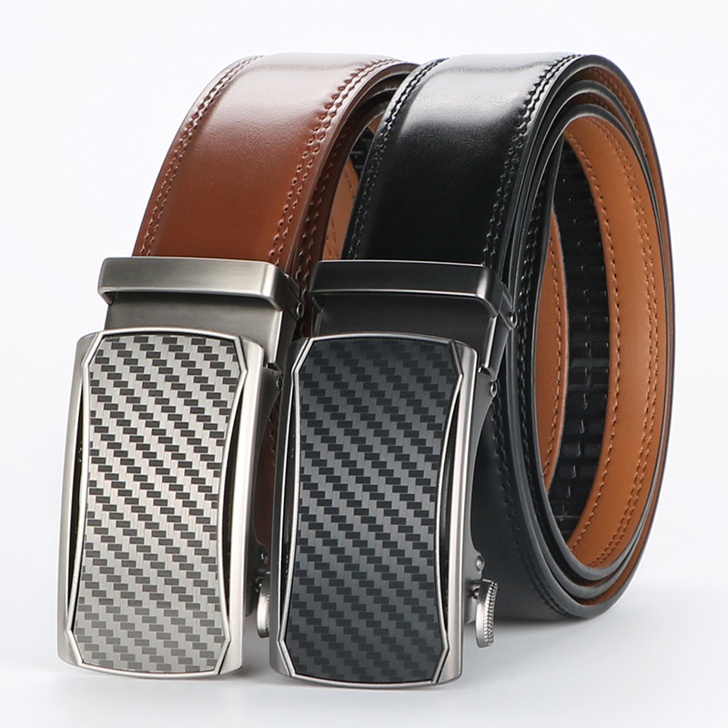 Leather Belt Braided - Genuine Leather Ratchet Belt for Men
