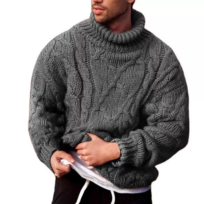 Autumn and winter European and - огляд і ціна Turtleneck Sweater Men