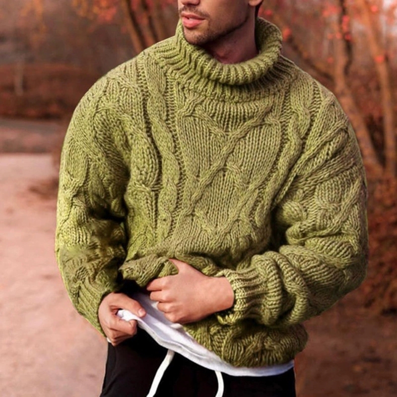Autumn and winter European and - огляд і ціна Turtleneck Sweater Men