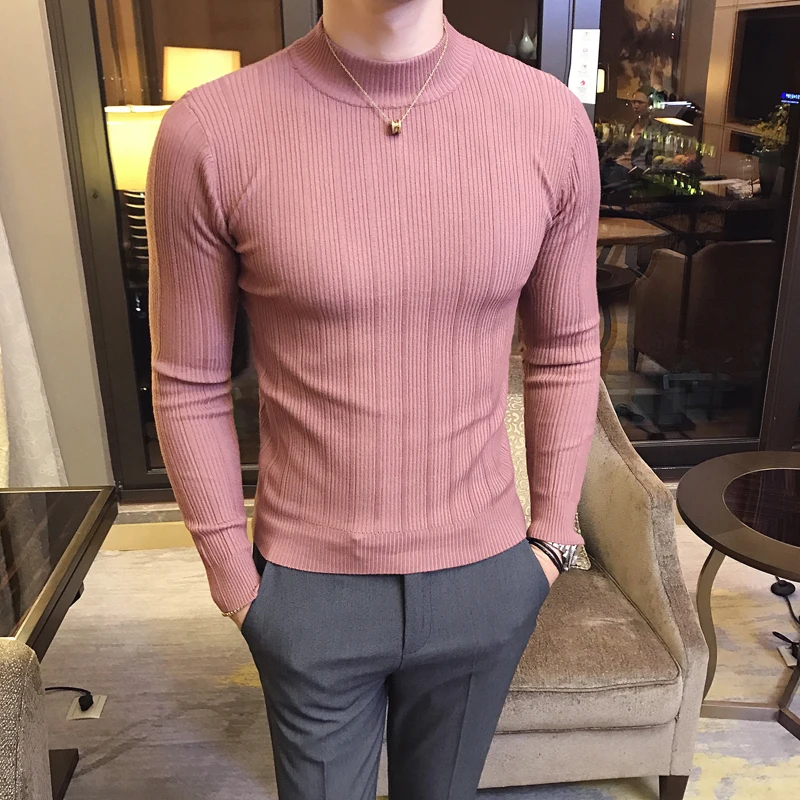 New Autumn Winter High Collar  - огляд і ціна Turtleneck Sweater Men