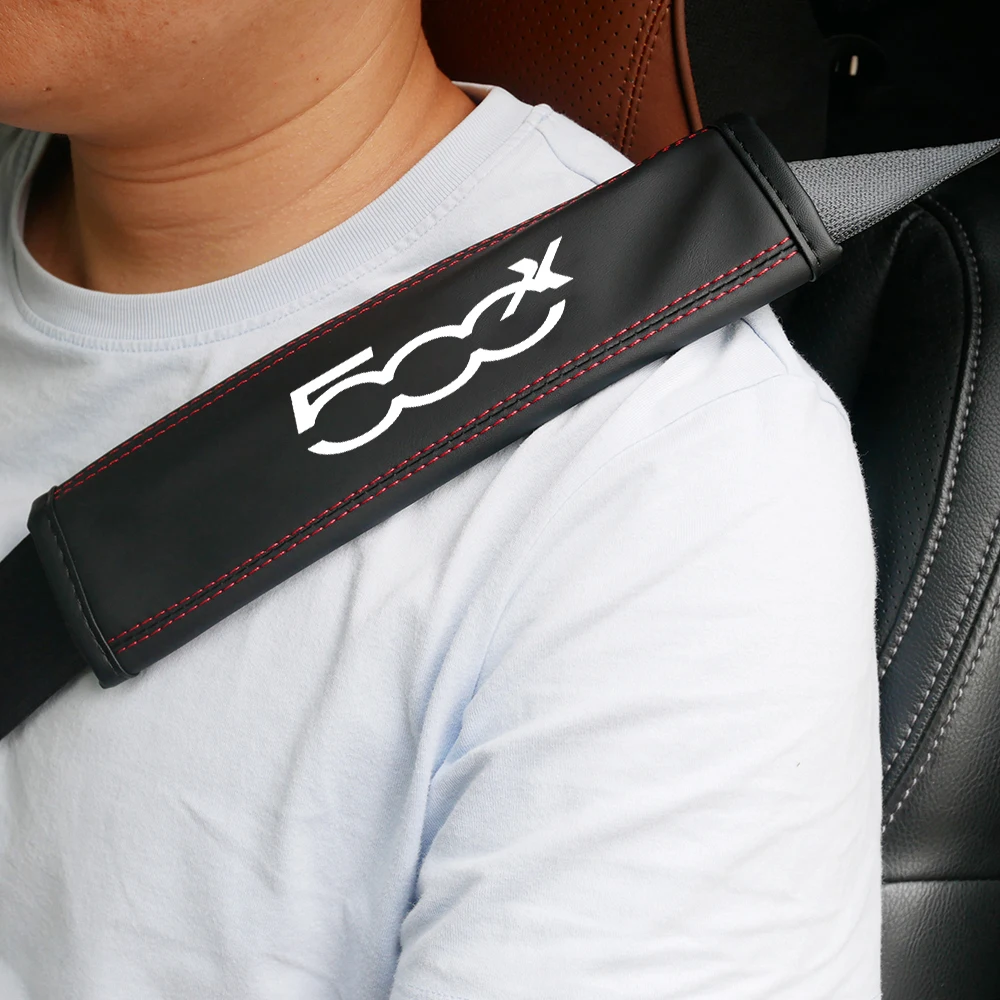 For Fiat 500X 1pc Cowhide Car  - огляд і ціна Leather Belt Braided