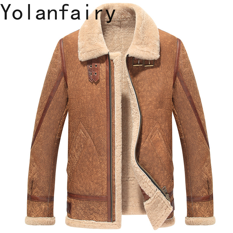 YOLANFAIRY Real Leather Jacket - огляд і ціна Men'S Fashion Zipper Jacket