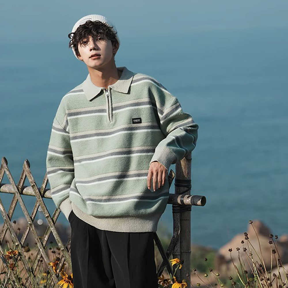 Japan Men's Y2K Knitted Warm P - огляд і ціна Turtleneck Sweater Men