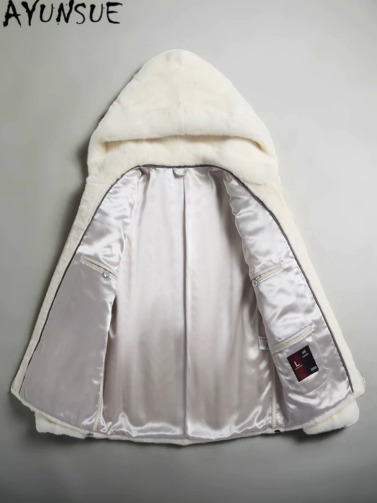 AYUSNUE Natural Mink Coat Men  - огляд і ціна Men'S Fashion Zipper Jacket