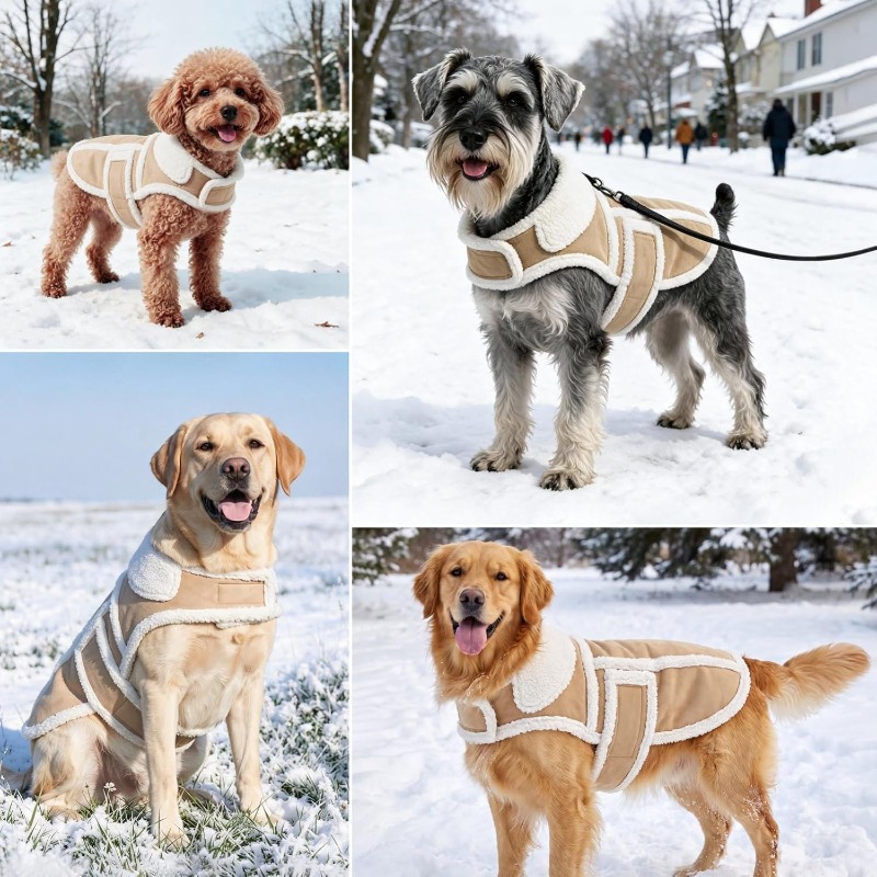 Winter Dog Coat Medium Breed S - огляд і ціна Sherpa Jacket Fleece