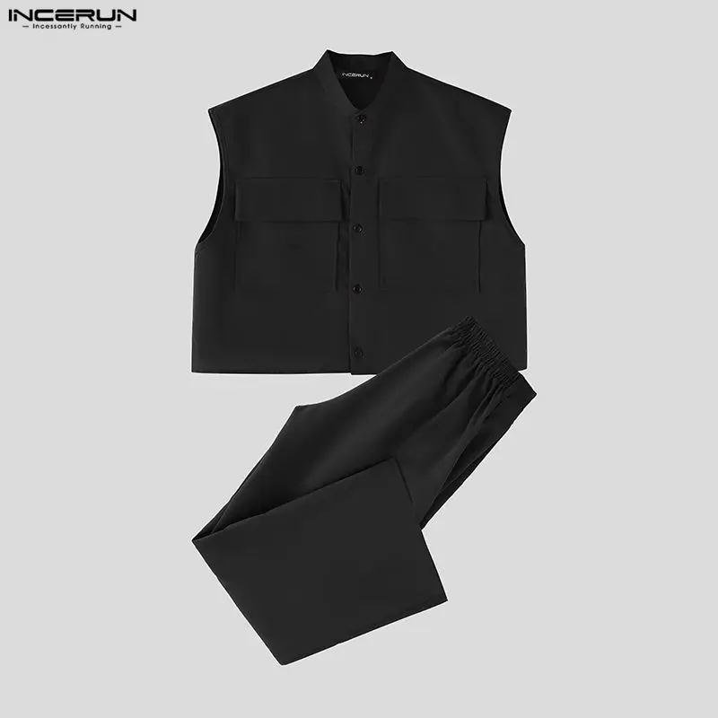 INCERUN Men Sets Solid Sleevel - огляд і ціна Men'S Fashion For Summer 2026