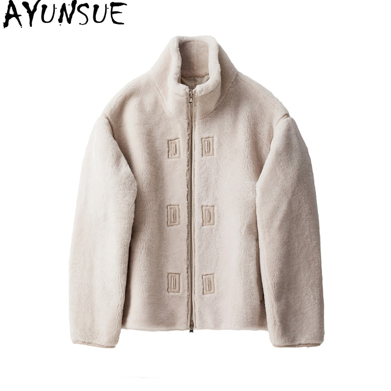 AYUNSUE Natural Merino Sheep S - огляд і ціна Men'S Fashion Zipper Jacket