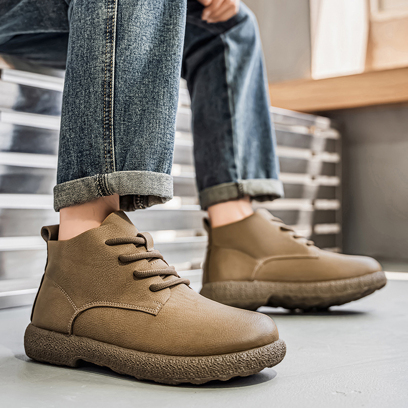 Men Ankle Boots Brown Short Bo - огляд і ціна Men'S Fashion Footwear