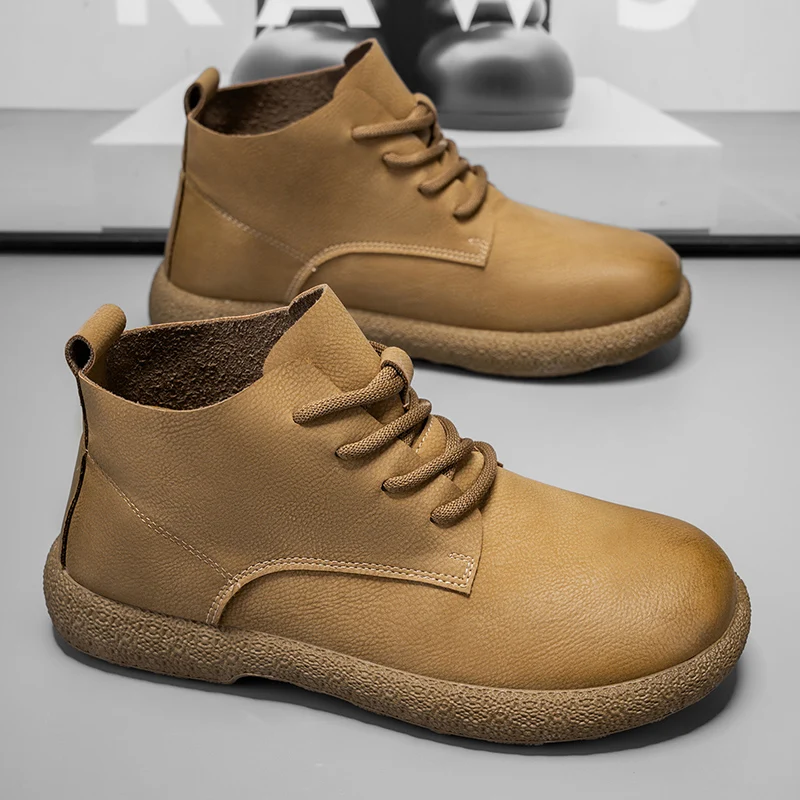 Men Ankle Boots Brown Short Bo - огляд і ціна Men'S Fashion Footwear