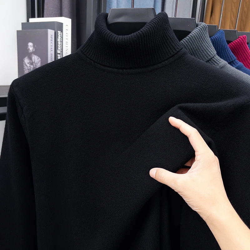 Autumn Mens High Quality Knitt - огляд і ціна Turtleneck Sweater Men