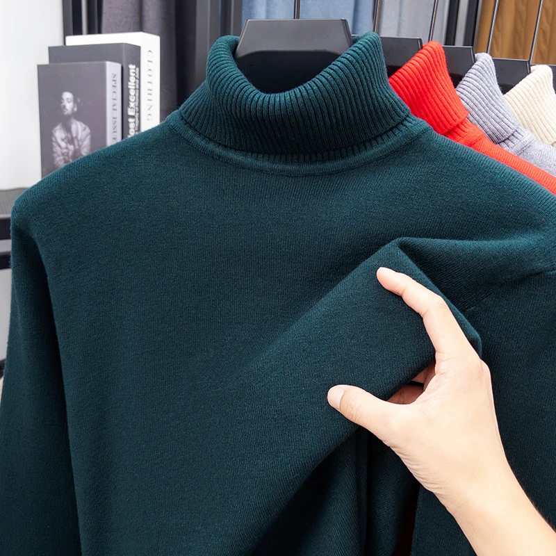 Autumn Mens High Quality Knitt - огляд і ціна Turtleneck Sweater Men