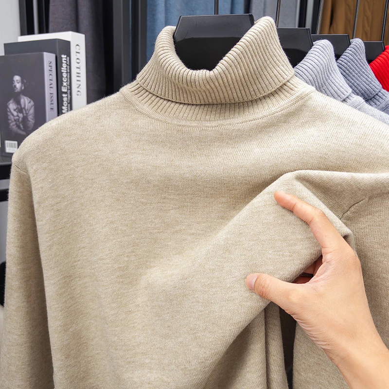 Autumn Mens High Quality Knitt - огляд і ціна Turtleneck Sweater Men