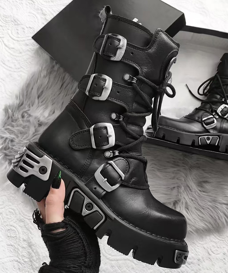men luxury fashion punk gothic - огляд і ціна Men'S Fashion Footwear