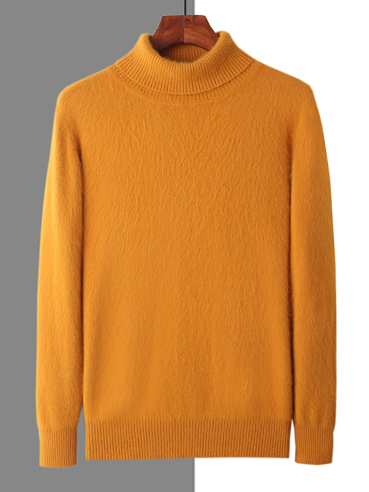 Men's 100% Mink Cashmere Sweat - огляд і ціна Turtleneck Sweater Men