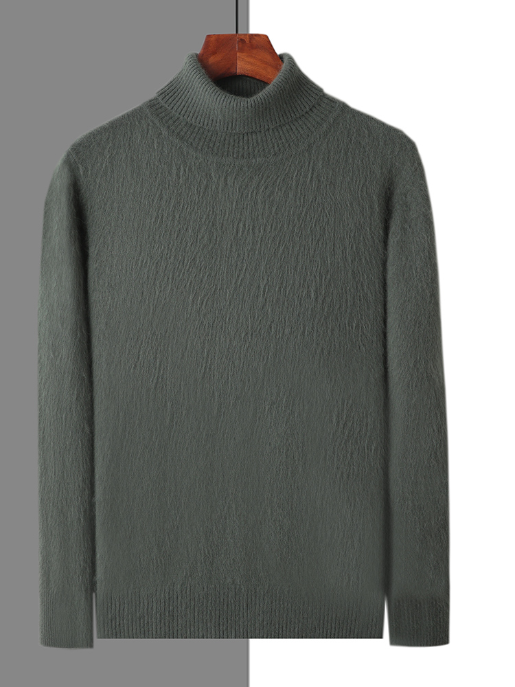 Men's 100% Mink Cashmere Sweat - огляд і ціна Turtleneck Sweater Men