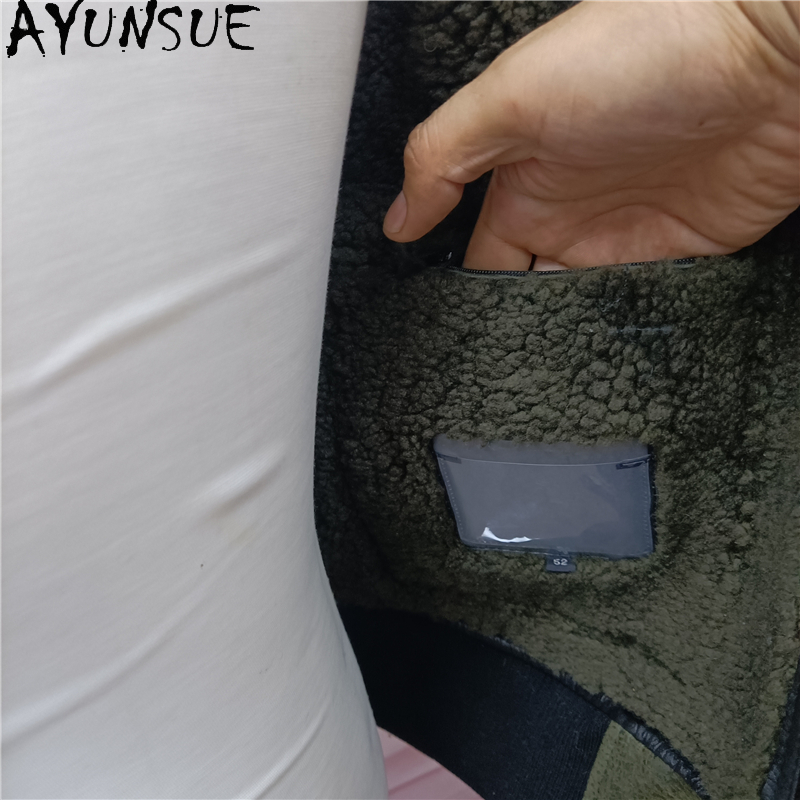 AYUNSUE Warm Natural Fur Coat  - огляд і ціна Men'S Fashion Zipper Jacket