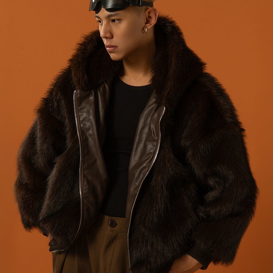 Men's Winter Warm Faux Fur Jac - огляд і ціна Men'S Fashion Zipper Jacket