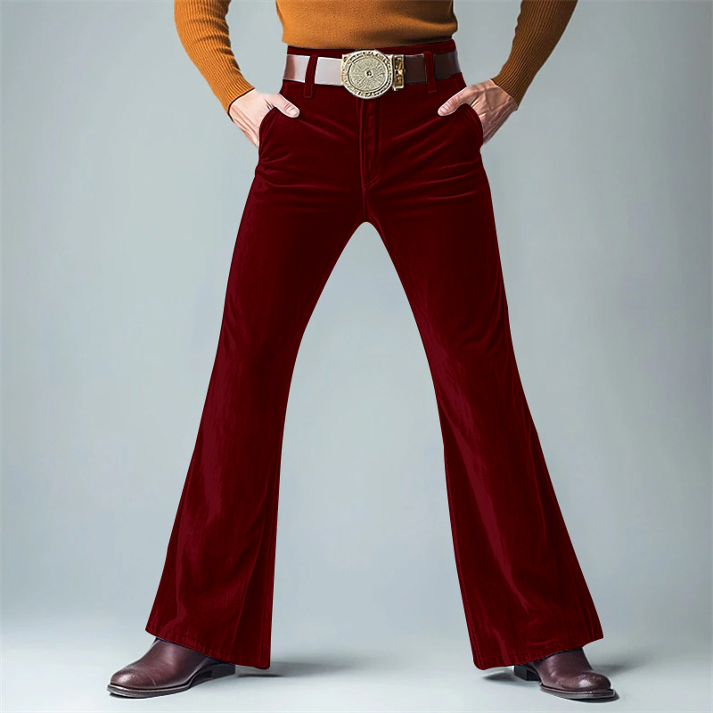 Men's Slim Fit Velvet Trousers - огляд і ціна Mens Fashion Urban