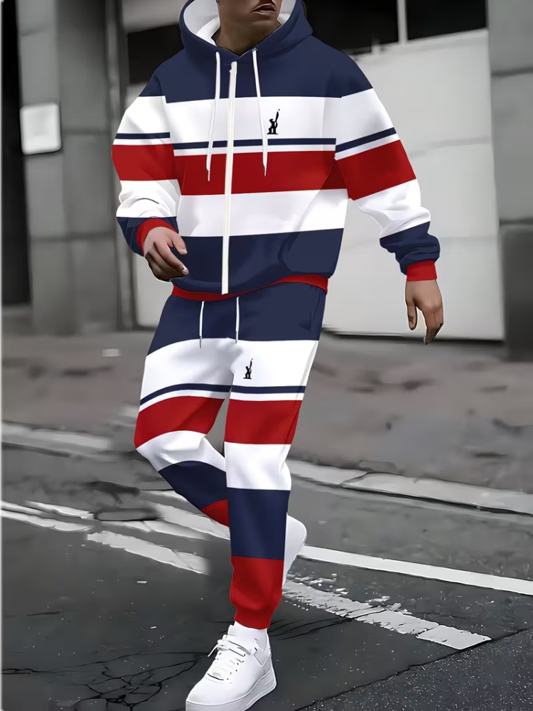Men Zip Up Hoodie Tracksuit Se - огляд і ціна Men'S Fashion Zipper Jacket