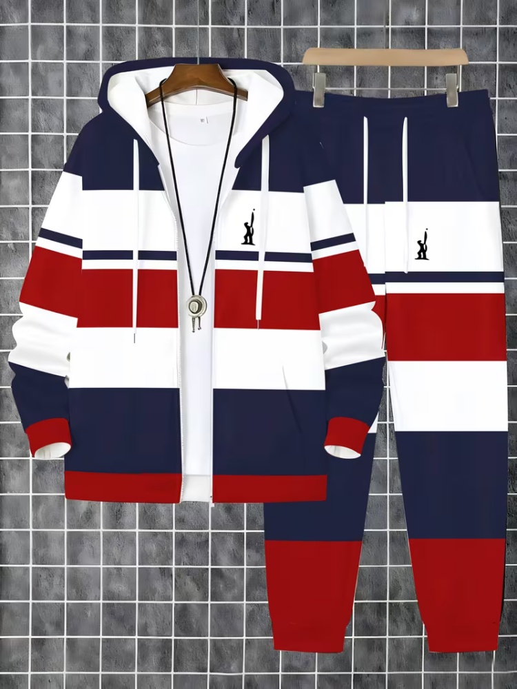 Men Zip Up Hoodie Tracksuit Se - огляд і ціна Men'S Fashion Zipper Jacket