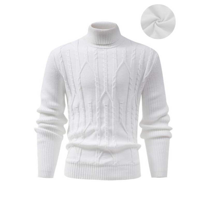 Bottom Knitted Turtleneck Swea - огляд і ціна Turtleneck Sweater Men