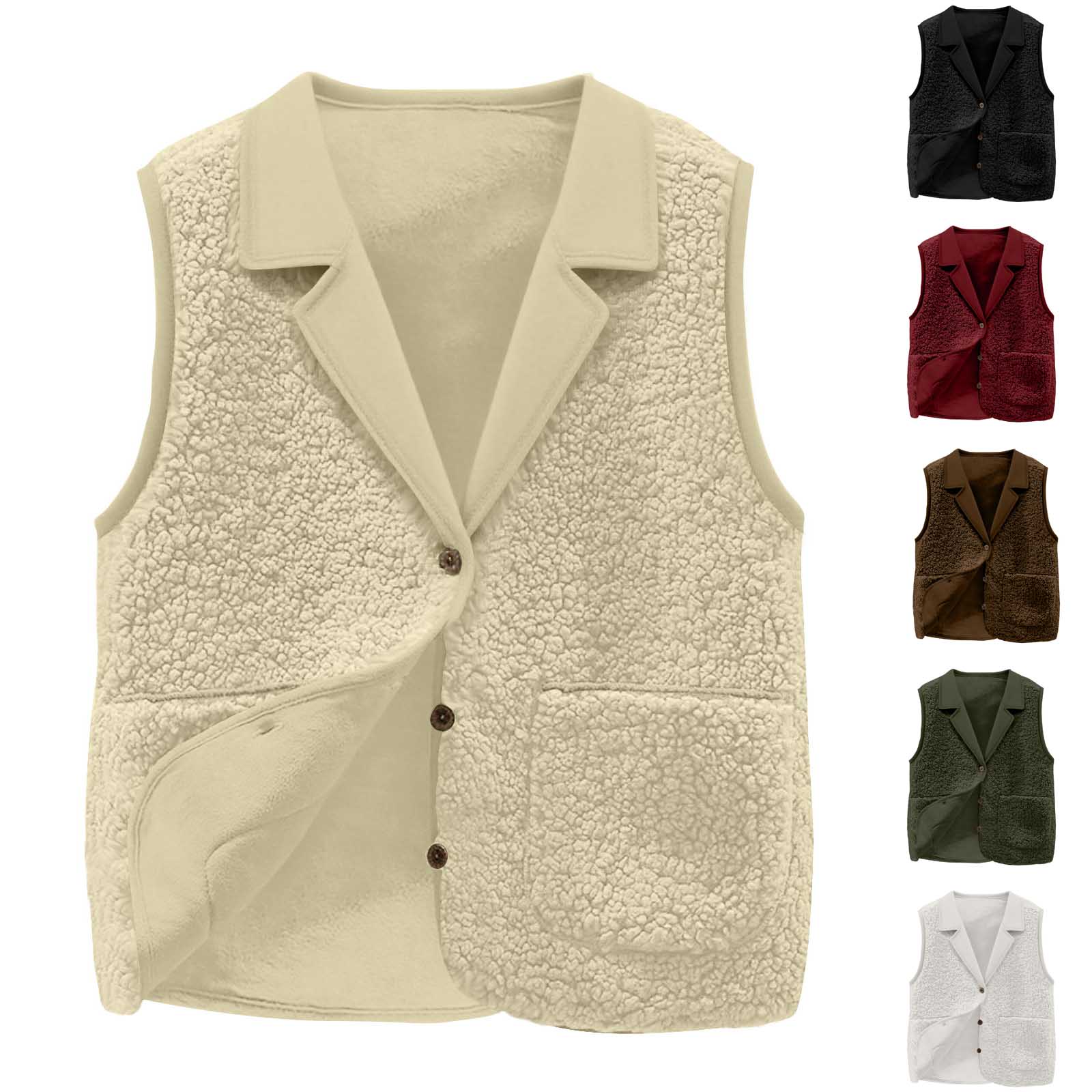 Women's Sherpa Fleece Vest, La - огляд і ціна Sherpa Jacket Fleece