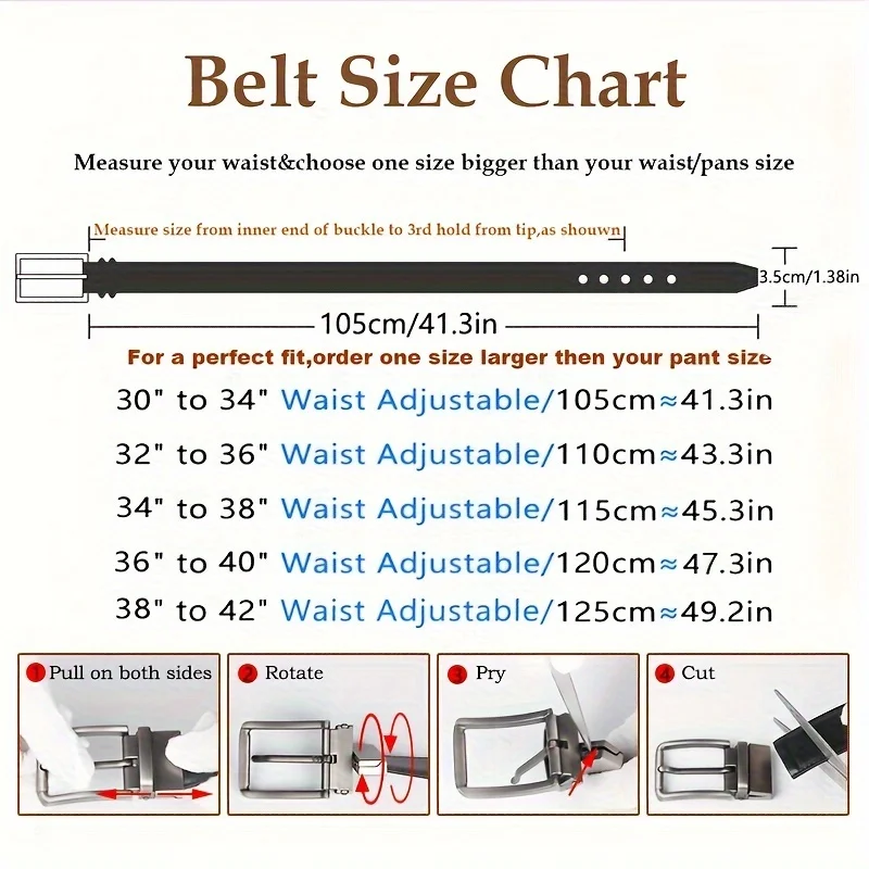1pc Men's Business Genuine Lea - огляд і ціна Leather Belt Braided