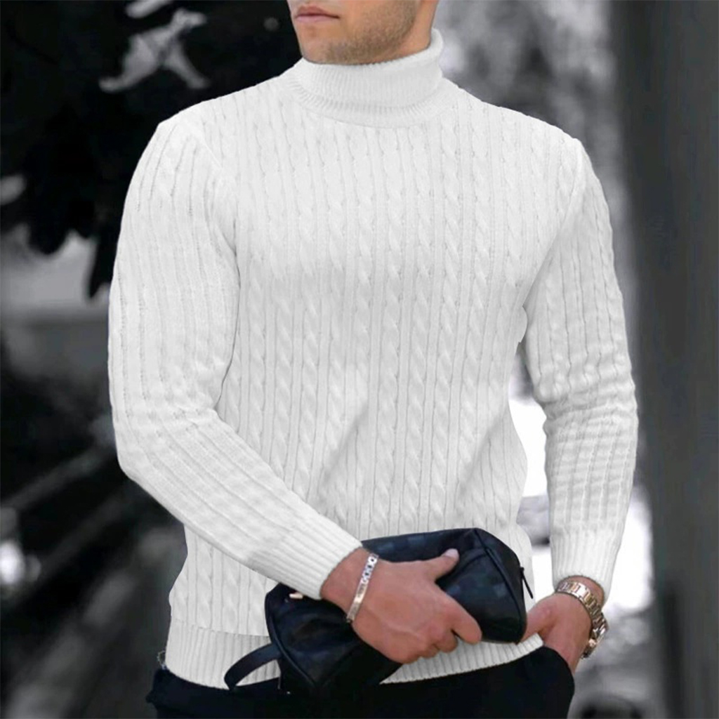 Autumn Winter New Men's Knit S - огляд і ціна Turtleneck Sweater Men