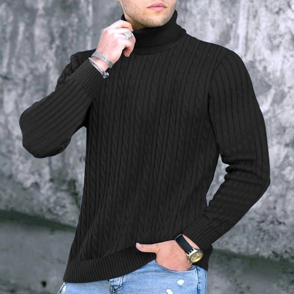 Autumn Winter New Men's Knit S - огляд і ціна Turtleneck Sweater Men