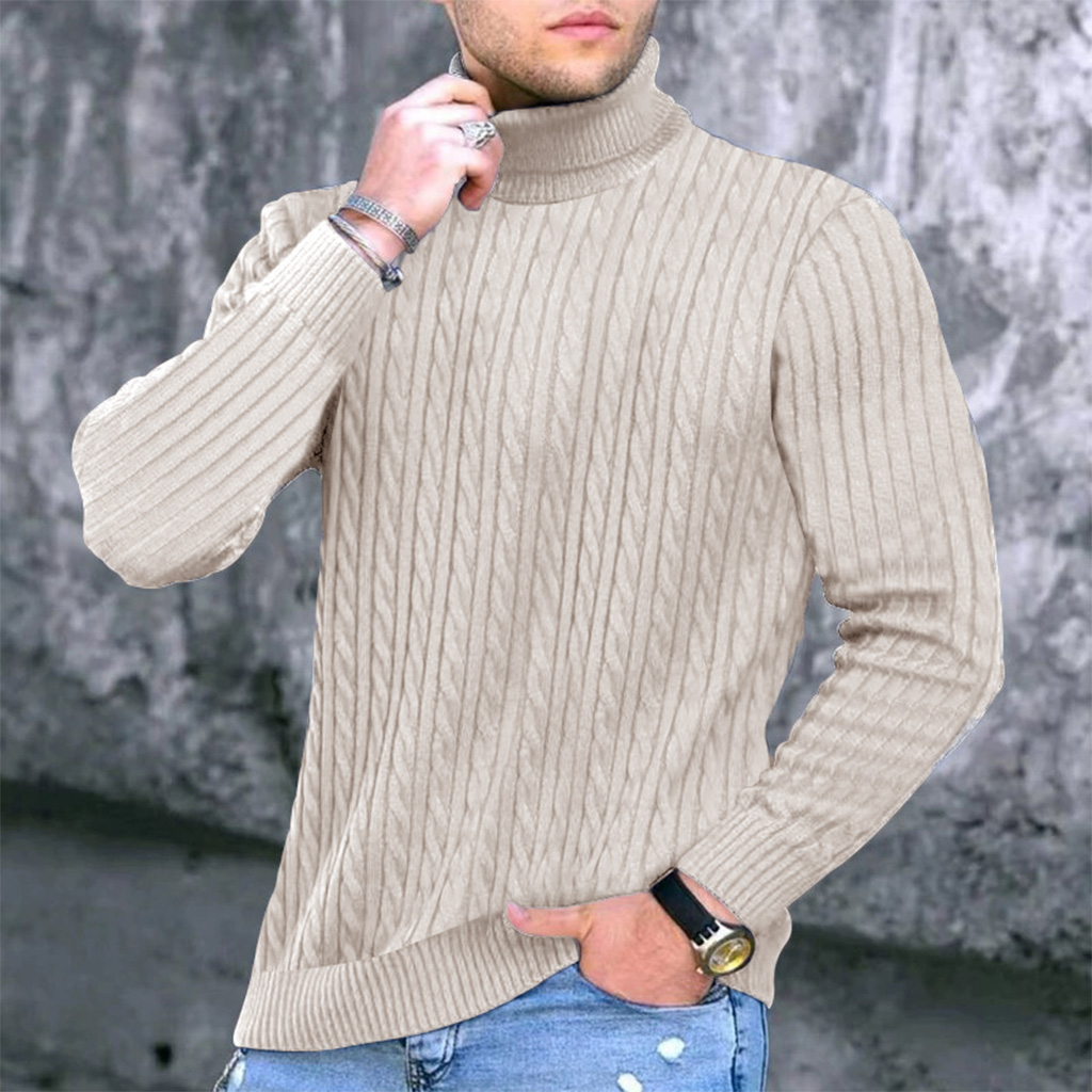 Autumn Winter New Men's Knit S - огляд і ціна Turtleneck Sweater Men