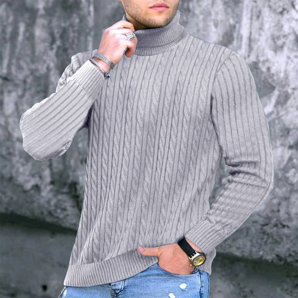 Autumn Winter New Men's Knit S - огляд і ціна Turtleneck Sweater Men