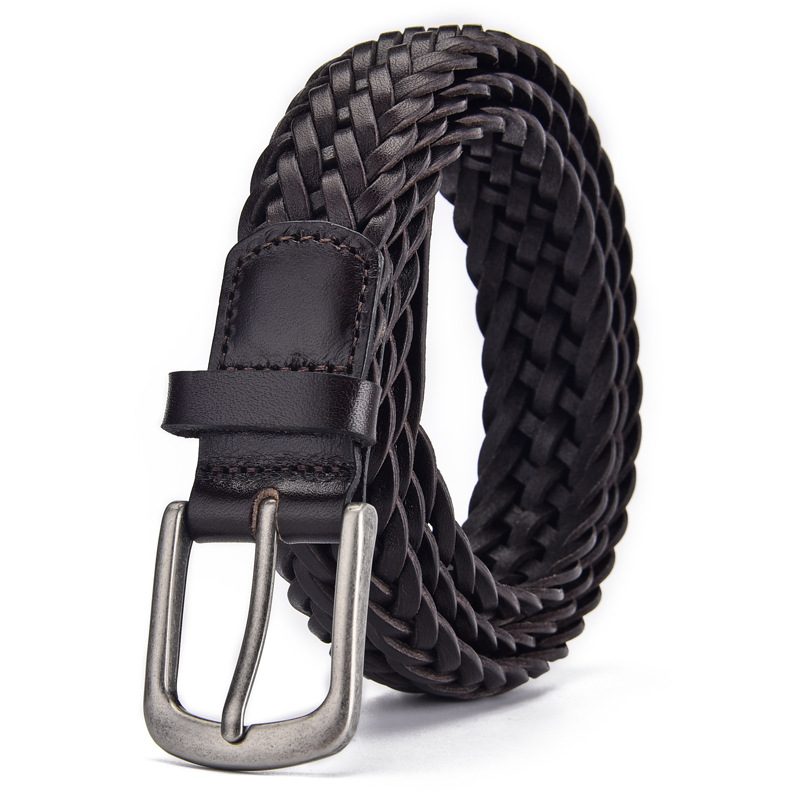 2025 Men Real Cowhide Belt Wov - огляд і ціна Leather Belt Braided